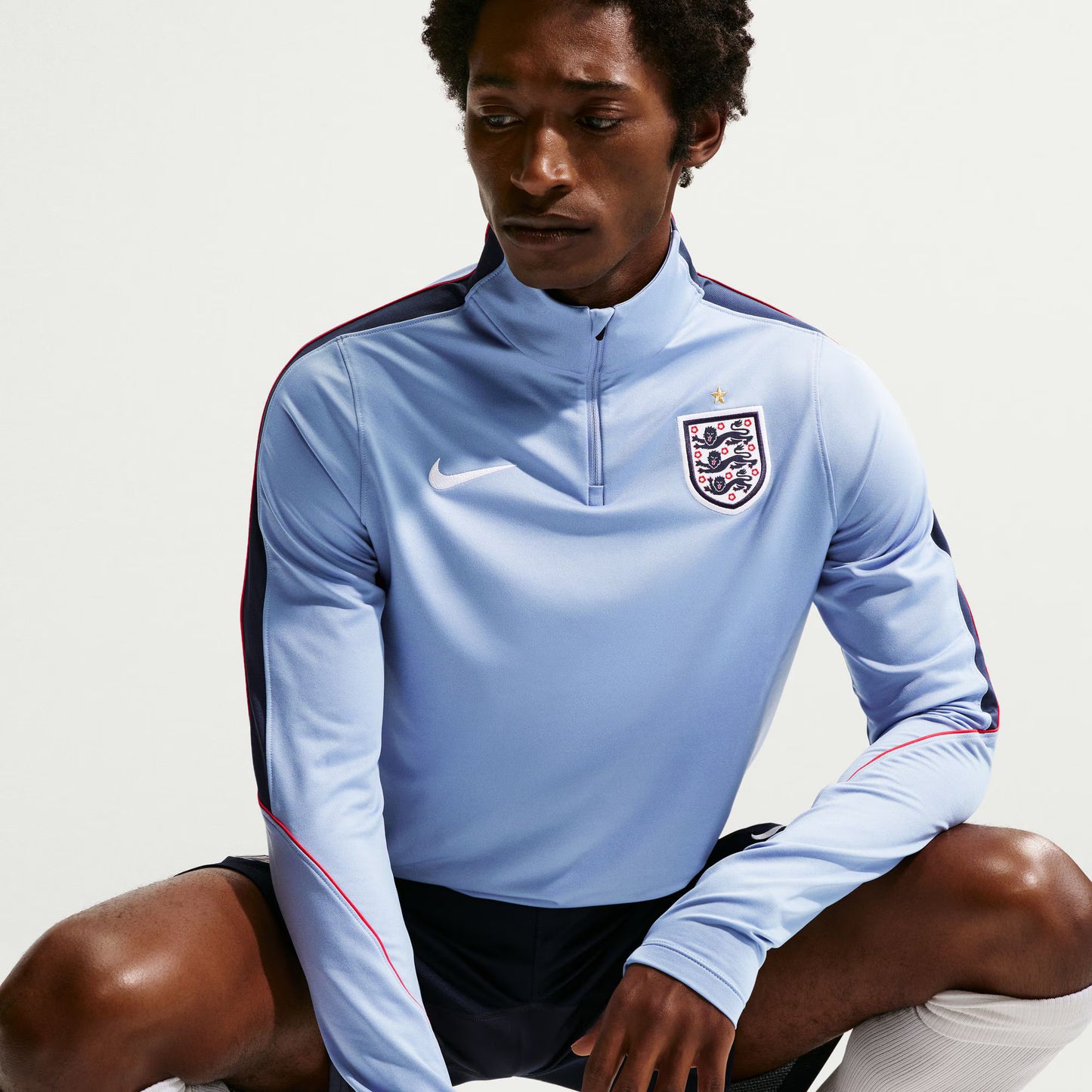 England National Team 2026 Strike Dri-FIT Quarter-Zip Drill Top - Blue