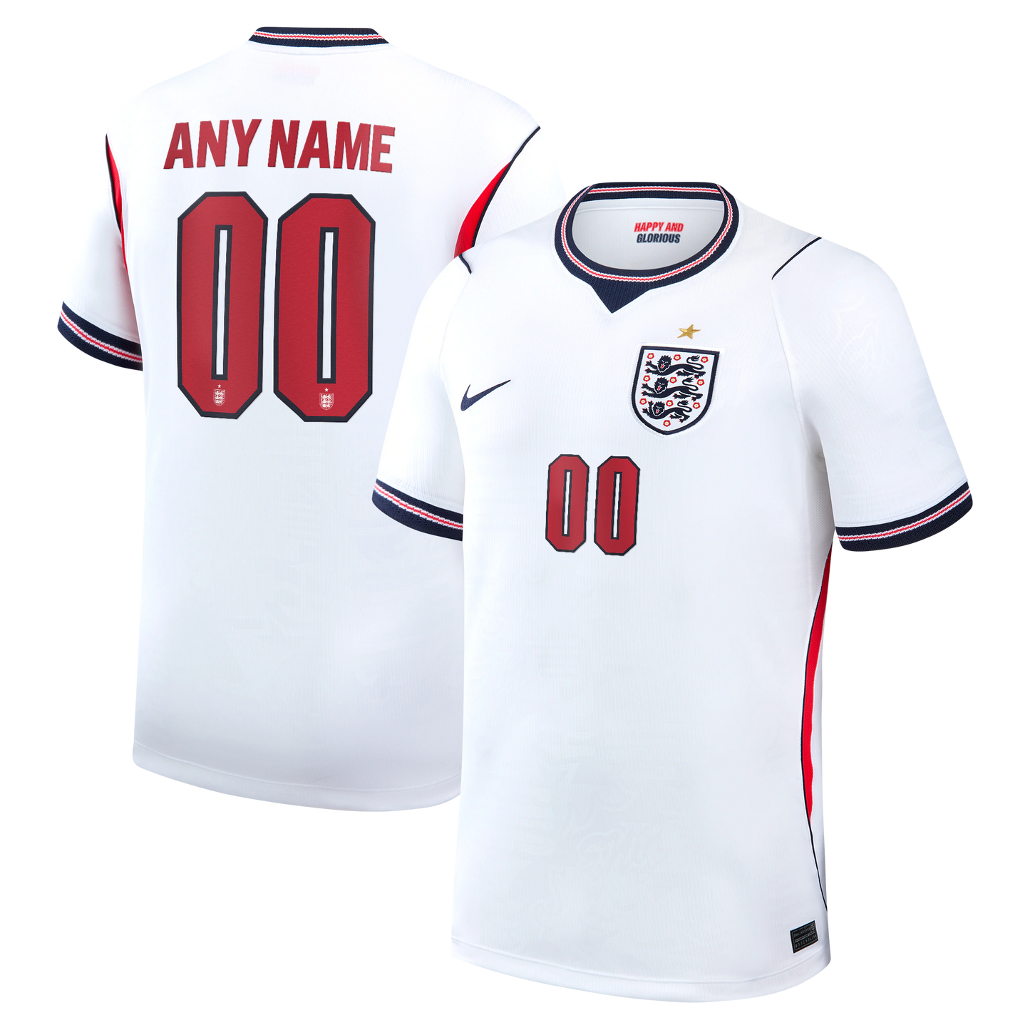 England National Team 2026 Home Stadium Replica Custom Jersey - White