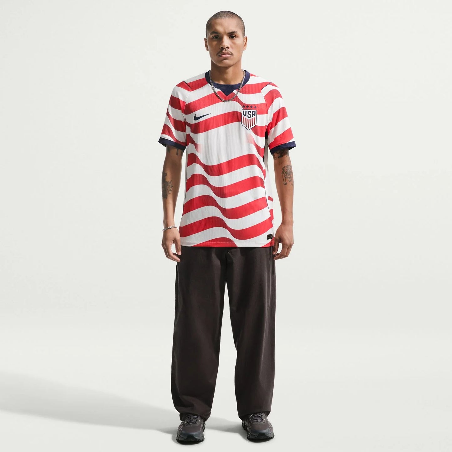Men's USWNT 2026 Custom Home Match Jersey - Stripes