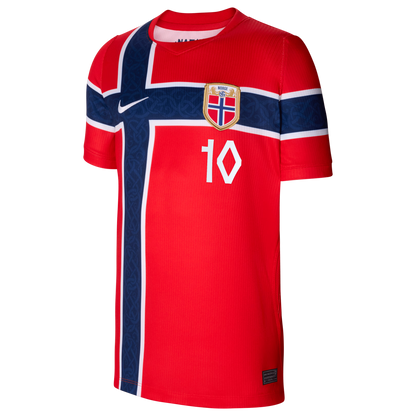 Martin Ødegaard Norway National Team Youth 2026 Home Stadium Replica Jersey - Red