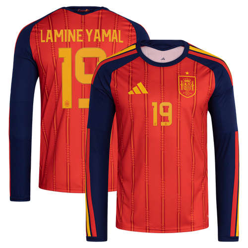 Lamine Yamal Spain National Team 2026 Home Replica Long Sleeve Jersey - Red
