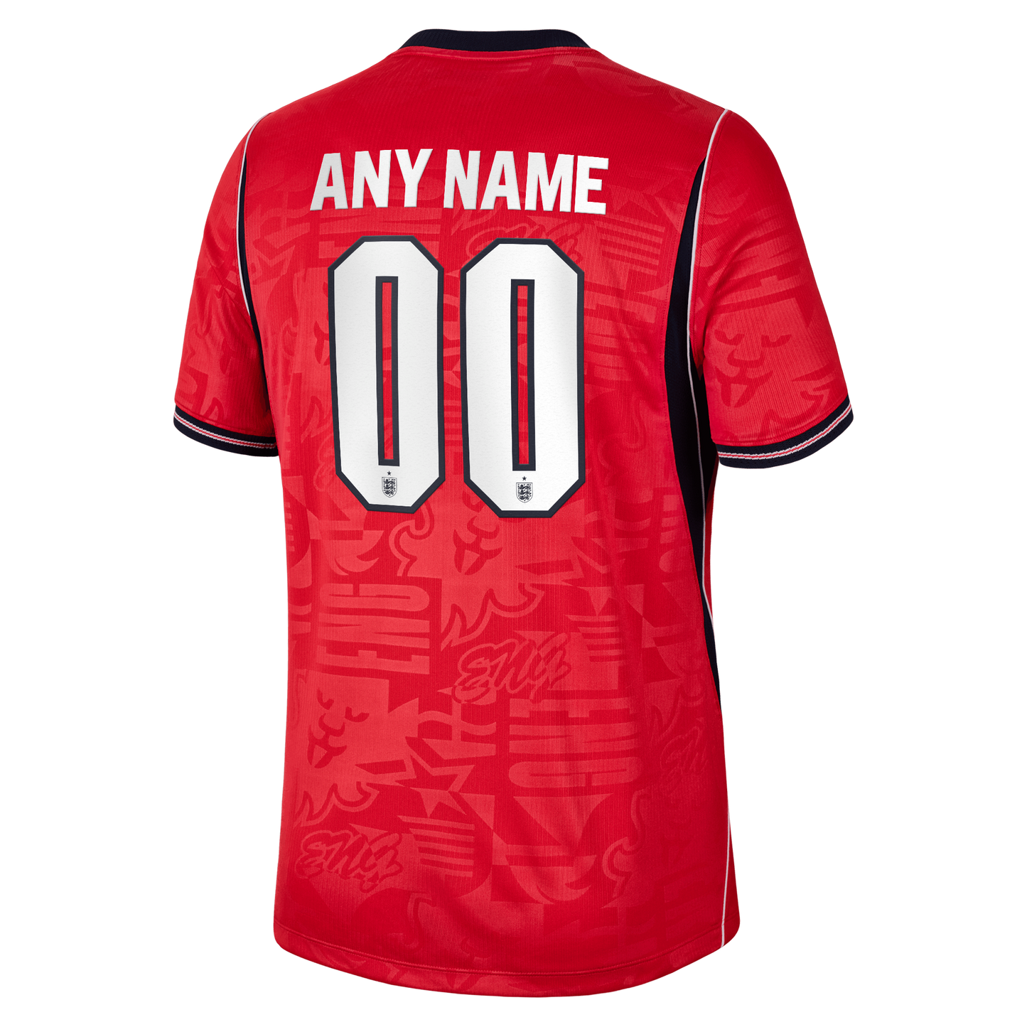 England National Team 2026 Away Stadium Replica Custom Jersey - Red