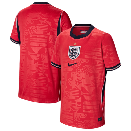 England National Team Youth 2026 Away Stadium Replica Jersey - Red