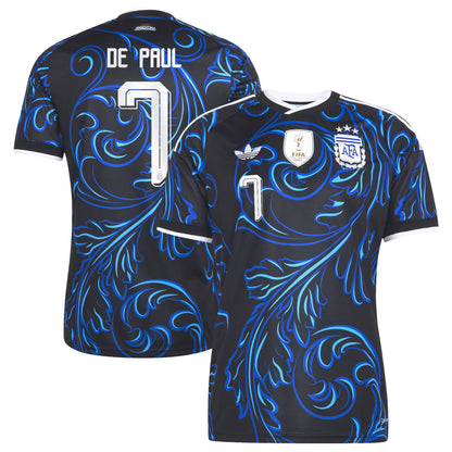 Rodrigo De Paul Argentina National Team 2026 Away Replica Jersey - Black
