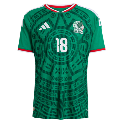 Obed Vargas Mexico National Team 2026  Home On-Field Jersey - Green