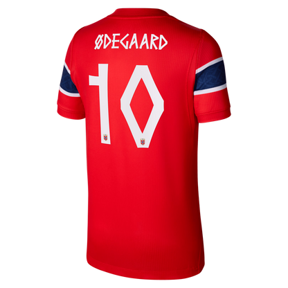 Martin Ødegaard Norway National Team Youth 2026 Home Stadium Replica Jersey - Red