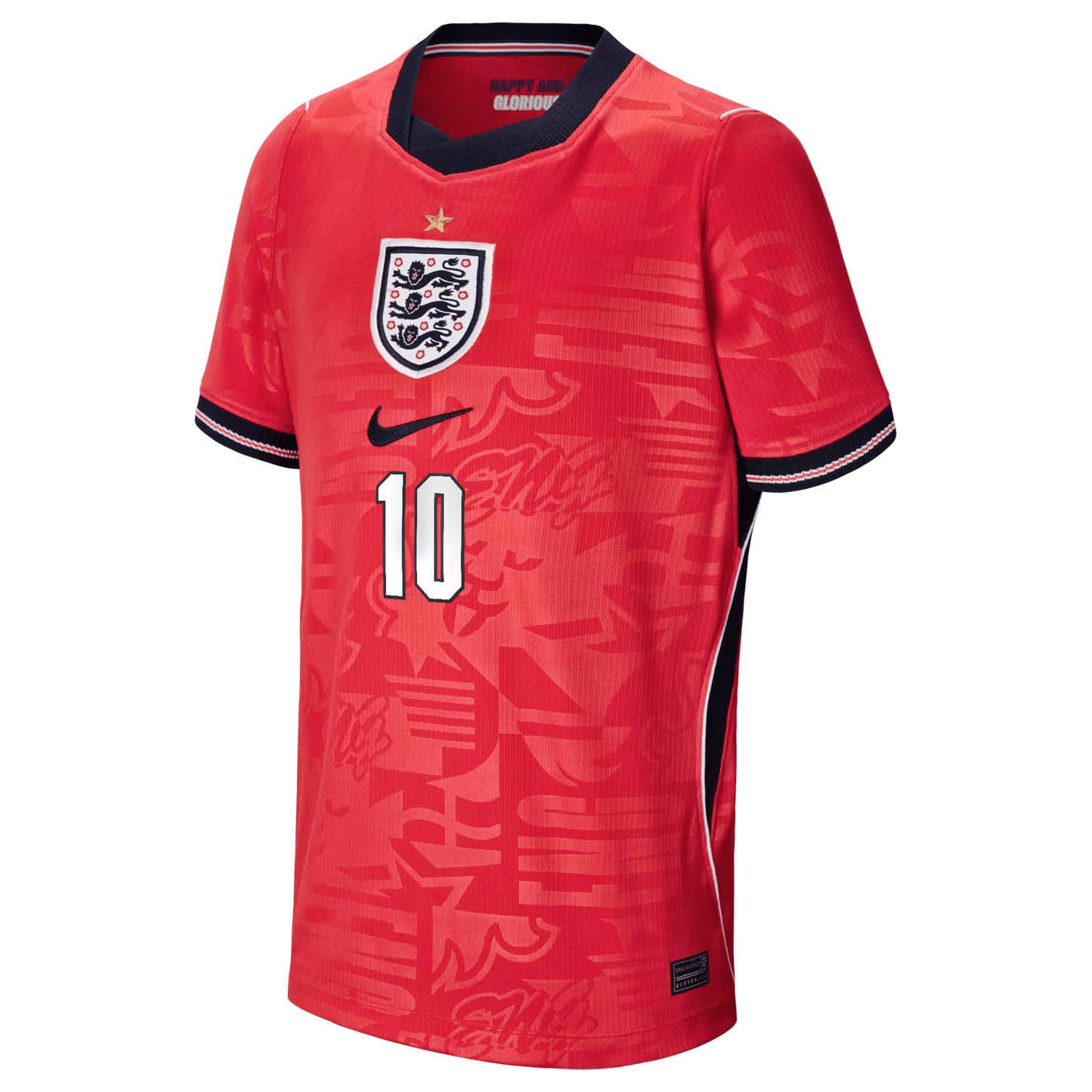 Jude Bellingham England National Team Youth 2026 Away Stadium Replica Jersey - Red