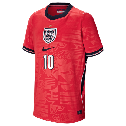 Jude Bellingham England National Team Youth 2026 Away Stadium Replica Jersey - Red